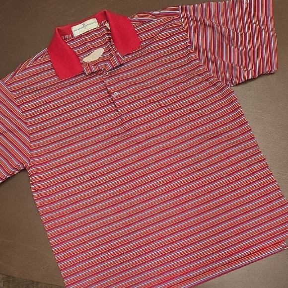 FAIRWAY & GREENE Mens M - L - XL Multicolor Striped Golf Polo Vaquero - Picture 1 of 7